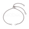 Non-Tarnish 304 Stainless Steel Rolo Chain Bracelet Slider Making AJEW-JB01243-02-1