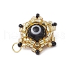 Beaded Star Eye Charms PALLOY-MZ00575-01-4