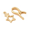 Brass Interlocking Clasps KK-C075-26G-2