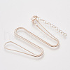 Brass Square Snake Chain Necklace Making X-MAK-T006-10A-RG-1