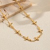 Elegant Vintage Hollow Stainless Steel Link Chain Necklaces for Women WE8601-6-1