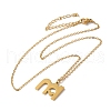304 Stainless Steel Pendant Necklaces NJEW-H036-02G-M-2