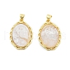 Natural White Shell Carved Unicorn Pendants KK-S506-02B-G-2