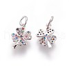 Brass Micro Pave Cubic Zirconia Charms ZIRC-E161-24P-1