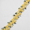 Flower Polyester Trim Ribbon OCOR-WH0057-18B-2