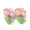 UV Plating Alloy Enamel Pendants FIND-M033-31P-01-1