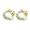 Rack Plating Alloy Enamel Pendants FIND-M020-03H-G-1