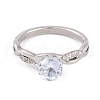 Mother's Day Rings 304 Stainless Steel Diamond Finger Ring for Women RJEW-C086-22-P-2