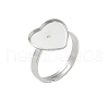 Non-Tarnish 304 Stainless Steel Adjustable Ring Components STAS-Z064-05P-01-1