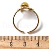 Round Natural Mixed Stone Finger Rings RJEW-C119-09G-5