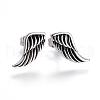 304 Stainless Steel Ear Studs EJEW-G212-01AS-1