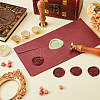 CRASPIRE 4Pcs 4 Styles Animal Theme Golden Tone Brass Wax Seal Stamp Head AJEW-CP0007-49A-07-4