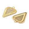 Rack Plating Brass Micro Pave Clear Cubic Zirconia Pendants KK-M253-03G-2