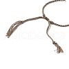 Braided Cotton Cord Bracelet Making MAK-L043-02G-01-3