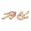 Alloy Enamel Pendants ENAM-S126-118C-NR-3