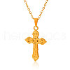 Stainless Steel Religion Cross Pendant Necklaces for Women RK5920-2-2