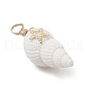 6Pcs 6 Styles Natural Shell Pendants PALLOY-JF03882-4