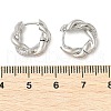 Brass Clear Cubic Zirconia Hoop Earrings EJEW-Q014-29P-5