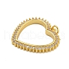 Rack Plating Brass Micro Pave Cubic Zirconia Pendants KK-C074-42G-2