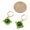 Natural Tiger Eye Star Dangle Earrings EJEW-MZ00355-04-3