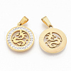 201 Stainless Steel Filigree Pendants STAS-N089-44G-2