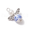 Angel Printed Porcelain Ceramic Pendants PALLOY-JF03359-05-4