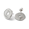 304 Stainless Stud Earring Findings STAS-M314-01I-P-2