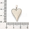 Brass Micro Pave Cubic Zirconia with Acrylic Pendants KK-S049-23P-3