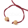Natural Lava Rock & Dyed Natural White Jade & Glass Seed Beaded Braided Bracelets BJEW-MZ00063-04-4