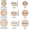 Olycraft 15Pcs 3 Size Stainless Steel Brooch Cabochon Bezel Settings FIND-OC0001-79-2