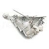 Christmas Theme Alloy Colorful Rhinestone Brooches JEWB-S022-02D-P-2