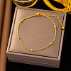 Stainless Steel Alloy Charm Anklets WG33B59-19-1