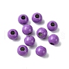 Spray Painted 202 Stainless Steel Beads STAS-Q321-02B-E-1