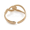 Ion Plating(IP) 304 Stainless Steel Hollow Knot Open Cuff Rings for Women RJEW-G285-75G-3