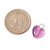 50Pcs 5 Colors Glass Pendants PALLOY-JF02907-2