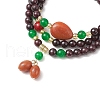 Natural Mixed Gemstone Beads Stretch Bracelets for Women Men BJEW-JB11410-3