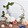 Iron Craft Hoop and Wood Pedestal Kit DIY-WH0343-71-5