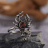 925 Sterling Silver with Natural Garnet Finger Rings WGB2E64-24-1