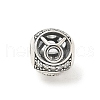 Brass Clear Cubic Zirconia European Beads FIND-M049-01AS-07-1