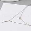 925 Sterling Silver Layer Necklaces NJEW-BB47988-4