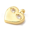 Brass Micro Pave Cubic Zirconia Pendants KK-U053-07G-2