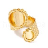 Brass Cuff Finger Rings Components KK-G428-02G-1