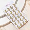 Brass Micro Pave Clear Cubic Zirconia Stud Earrings EJEW-D305-21G-02-2