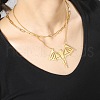 2Pcs 2 Style 304 Stainless Steel Bat Pendant Necklaces Set NJEW-E092-01G-2