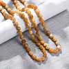 Natural Dyed Malaysia Jade Tumble Stone Nuggets Beaded Long Necklaces for Women NJEW-F340-A02-3