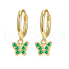 Elegant S925 Sterling Silver Butterfly Hoop Earrings BR6455-3-1
