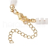 Natural White Jade Beads Link Bracelets for Women Men BJEW-JB11467-02-4