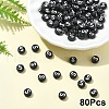 Opaque Acrylic Horizontal Hole Beads SACR-YW0001-70S-1