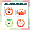 SUNNYCLUE 10Pcs 2 Colors Apple Food Grade Eco-Friendly Silicone Focal Beads SIL-SC0001-58-2