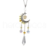 Alloy Moon Window Hanging Prism Ornaments HJEW-TA00284-01-1